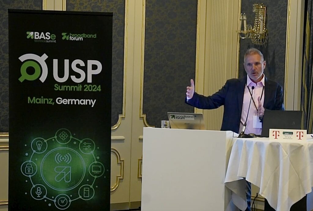 Ozmo's Head of Business Development Troy Cross presenting at BASe Technical and USP Summit